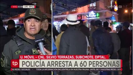 ​La Paz: Policía arresta a 68 personas en el mercado Lanza, entre ellos nueve mujeres y dos extranjeros 