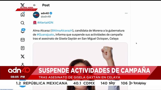 ¡Última Hora! Candidata de Morena suspende actividades tras asesinato de Gisela Gaytán en Celaya