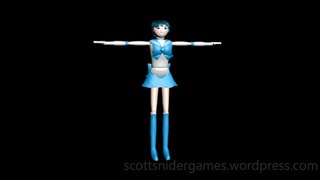 Sailor Mercury: 3D Model Video #1 (04-01-2024)