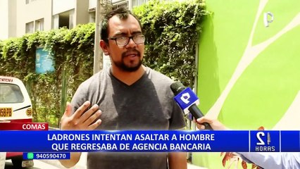 Comas: delincuente trepa mototaxi para asaltar a hombre que acudió a agente bancario