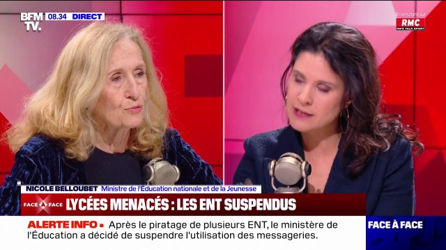 Nicole Belloubet affirme que des milliers d'élèves ont été confrontés à des menaces à caractère terroristes lors des piratages d'ENT