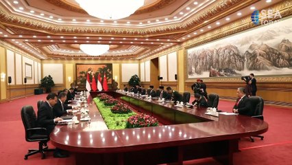 Chinese President Hosts Indonesian Defense Minister in Beijing