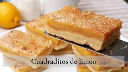 Cuadraditos de limón, postre fácil