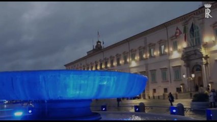 La fontana blu per la Giornata per la consapevolezza sull'autismo