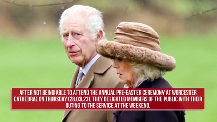 King Charles Delights Well-Wishers at Windsor Castle.
