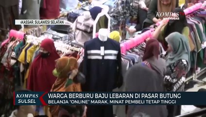 Warga Berburu Baju Lebaran Di Pasar Butung meski Belanja Online Marak