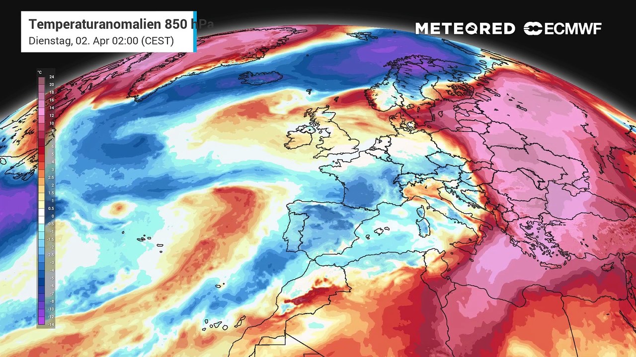 Extrem warme Luftmassen erreichen uns Richtung Wochenende! Das sind Spitzenwerte wie im Sommer!