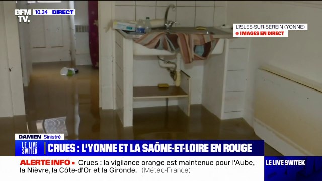 Sur ce logement, tout est fichu, il n'y a plus rien à récupérer : à L'Isles-sur-Serein (Yonne), les sinistrés constatent les dégâts