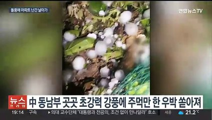 하늘에 구멍 뚫린 듯 우박에 초강력 돌풍…중국서 잇단 사상자