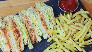 Desi Club Sandwich Recipe | Club Sandwich Banane Ka Tarika By Cook With Faiza