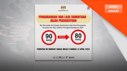 Had laju Jalan Persekutuan dikurangkan 10km/j
