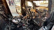Así ha quedado uno de los coches de la ONG del chef José Andrés tras el ataque de Israel en el que han muerto 7 de sus trabajadores