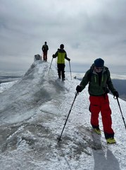 Dağcılar Ağrı Dağı eteklerinde kayak yaptı