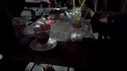 drinking coffee with friends