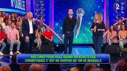 La Maestro Karine piégée par un gros poisson d'avril de Nagui dans N'oubliez pas les paroles