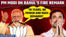 Watch| PM Modi Condemns Rahul Gandhi's ‘India will be on fire’ Remark, Questions Democracy| Oneindia