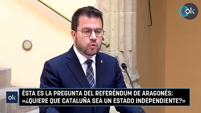 Ésta es la pregunta del referéndum de Aragonés: «¿Quiere que Cataluña sea un estado independiente?»