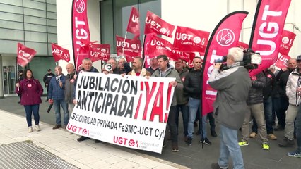 Concentración de vigilantes de seguridad