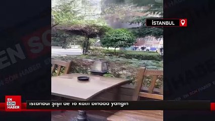 İstanbul Beşiktaş'ta 16 katlı binada yangın