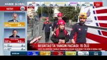 Beşiktaş'ta 16 katlı binada yangın: Ölü ve yaralılar var