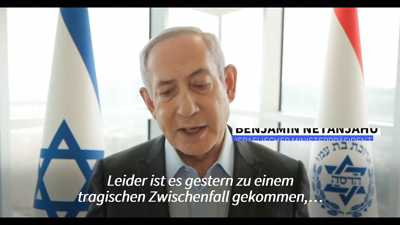 Netanjahu bedauert "unbeabsichtigten" angriff auf helfer im gazastreifen