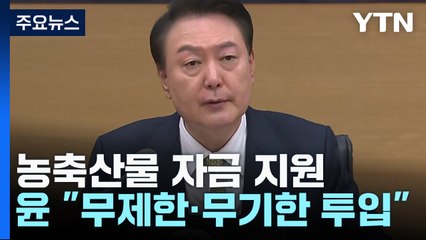 尹 "농축산물 자금 지원 '무제한·무기한' 투입" / YTN