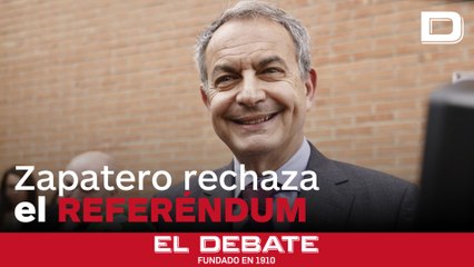 Zapatero rechaza el referéndum en Cataluña y aboga por «negociar y acordar»