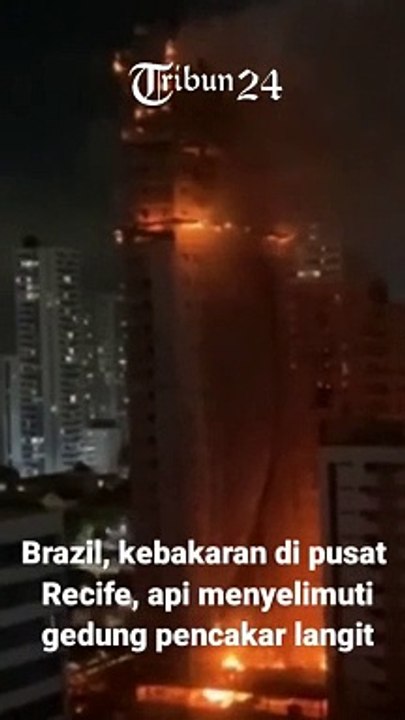 Brazil, kebakaran di pusat Recife
