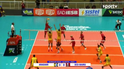 SESI-BAURU 2 X 3 ARAGUARI | MELHORES MOMENTOS | SUPERLIGA MASCULINA DE VÔLEI 2023/2024