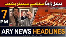 ARY News 7 PM Headlines | 2nd April 2024 | Faisal Vawda elected senator from Sindh
