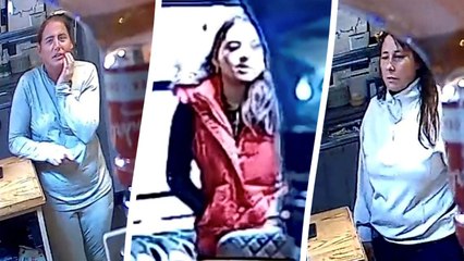 CCTV shows six women 'dine and dashers' fleeing pub after racking up £140 bill