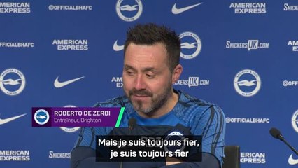 Brighton - De Zerbi : “Je suis toujours fier non pas d'être l'entraîneur de ces joueurs"