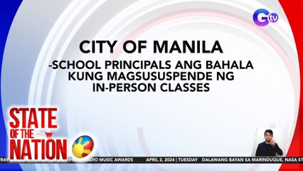 Class suspension April 3, 2023 | SONA