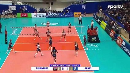 MINAS 3 X 0 FLUMINENSE - MELHORES MOMENTOS - QUARTAS SUPERLIGA FEMININA DE VÔLEI
