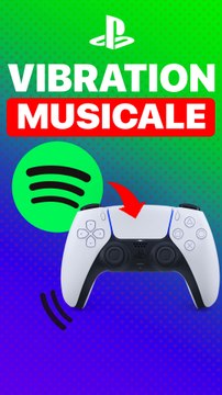 Manette PS5 avec vibrations Spotify