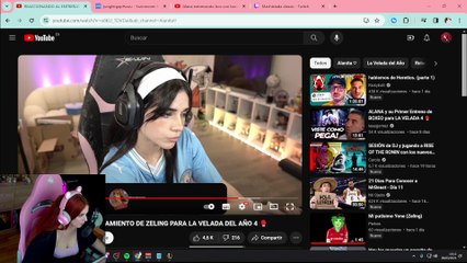 Zeling reaccionando al clip de Alana