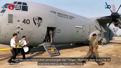 Pesawat C-130J Super Hercules TNI AU Misi Kemanusiaan Untuk Rakyat Palestina