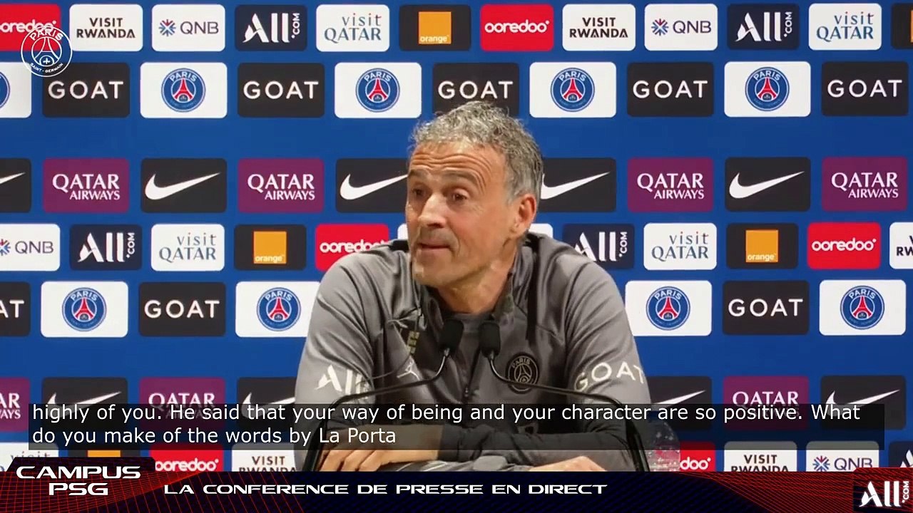 Luis Enrique, sobre los halagos de Laporta: "Siempre es mejor escuchar cosas buenas que malas"