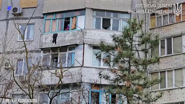 Lucky escape for Ukrainian pensioner after Russian strikes on Kherson