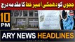 ARY News 10 PM Headlines | 2nd April 2024 | FIR registered over ‘threatening letters’ to 8 IHC judges