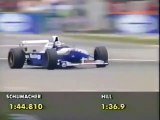 F1 – Damon Hill (Williams Renault V10) laps in qualifying – Germany 1995