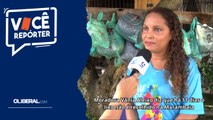 Moradora Vânia Aleixo diz que há 11 dias o lixo não é recolhido na Marambaia