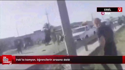 Irak'ta kamyon, öğrencilerin arasına daldı