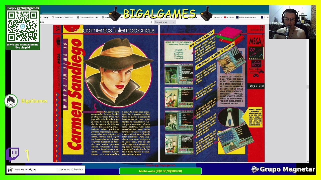 Carmen Sandiego; MEGA; Lançamentos Internacionais; Ação Games; Maio de 1992