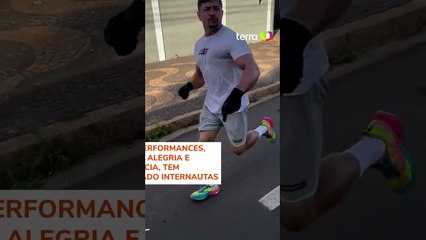 Gari viraliza ao fazer coreografias e piruetas durante o trabalho no interior de SP #shorts