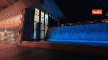 Giornata dell'Autismo, Aeroporti di Roma illumina di blu la fontana di Leonardo da Vinci