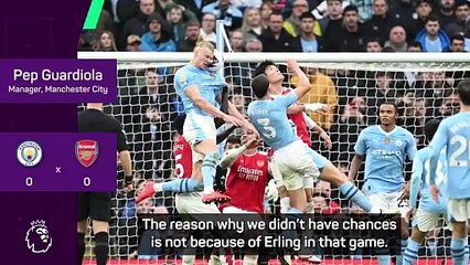 Guardiola passionately defends Haaland over Arsenal performance