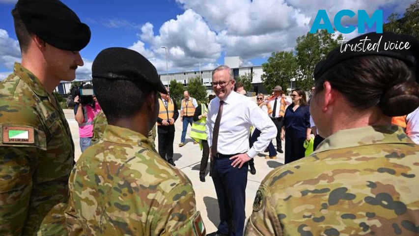 Treasurer Jim Chalmers and PM Anthony Albanese at Rheinmetall Defence ...