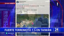 Terremoto en Taiwán: Marina de Guerra descarta alerta de tsunami en litoral peruano