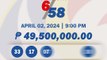 PCSO Lotto Draw Results, April 02, 2024 | Ultra Lotto 6/58, Super Lotto 6/49, Lotto 6/42, 3D, 2D